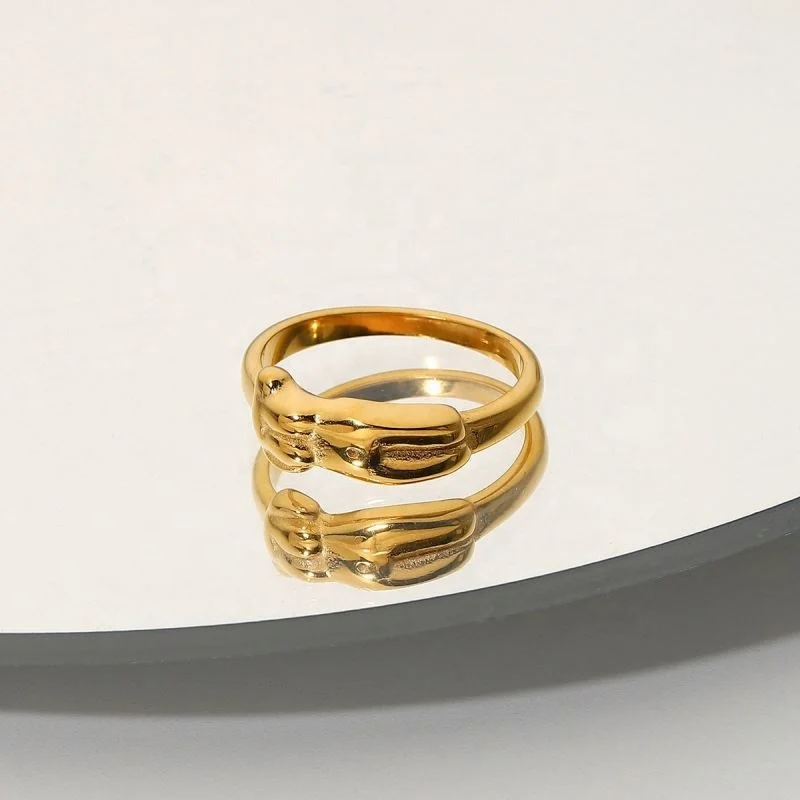Высококачественные 18K PVD Позолоченные Кольца для тела, фигурные кольца для женщин, ювелирные изделия из нержавеющей стали