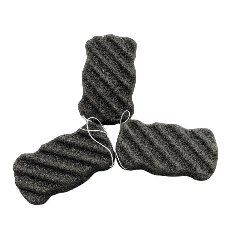 Новые поступления 100% натуральный гипоаллергенный и ароматный бамбуковый уголь коньяк губка для ванны