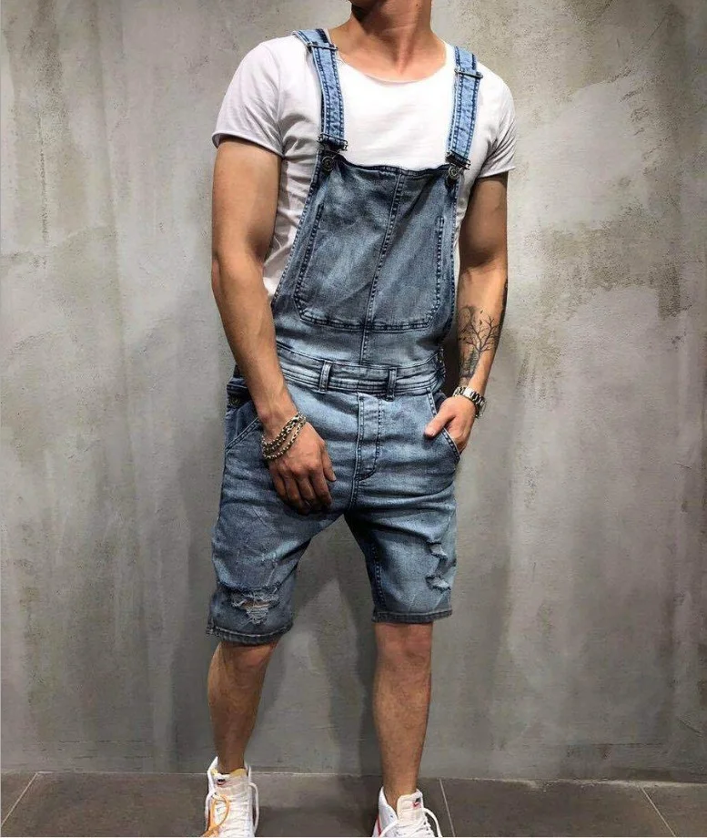 Мужские джинсовые комбинезоны EDGE DENIM классические брюки оверсайз высокого качества