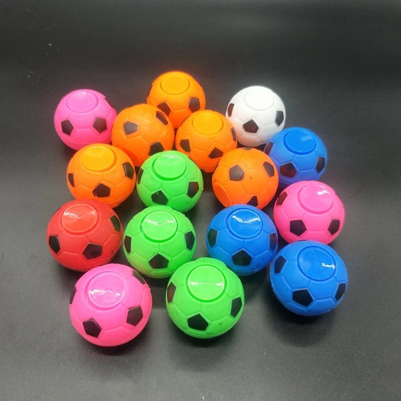 New style Plastic Fidget Toy Football Soccer Finger Hand Spinner Promotional Gift For Kids Relief Small Toy For Vending  capsule