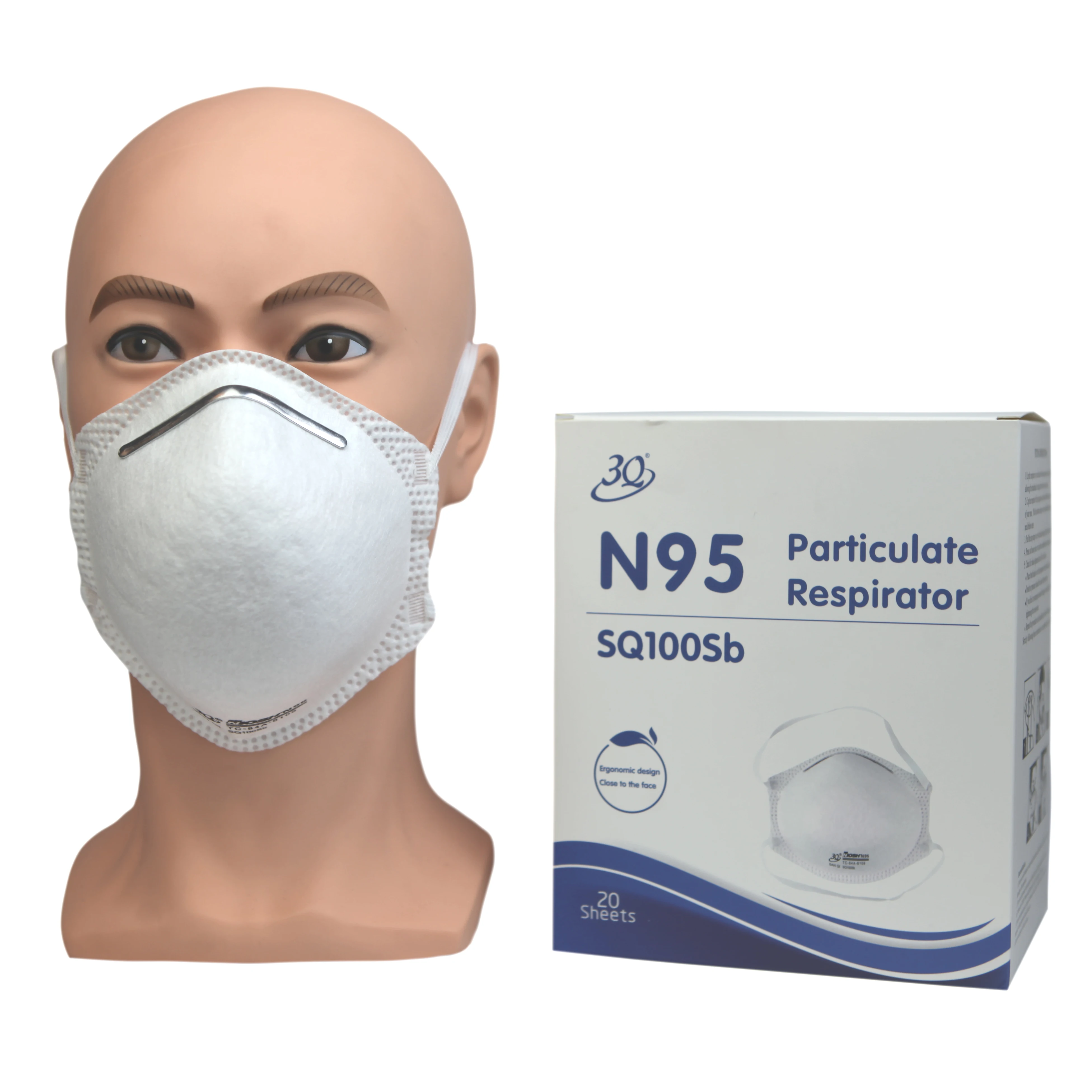 100sb N95 mask 5 Ply 3d facemask 10 pcs 3Q factory disposable facemask n95 mask