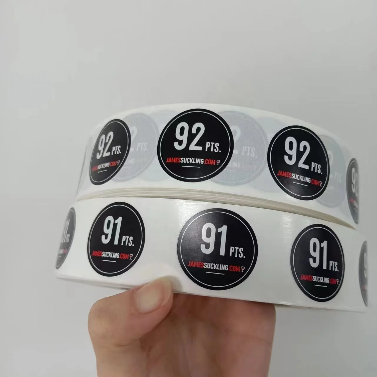 Minsda Custom Logo Round Sticker Self Adhesive Bottle Bag Product Packing Label Printing Coated Paper Strong Glue Label Stickers