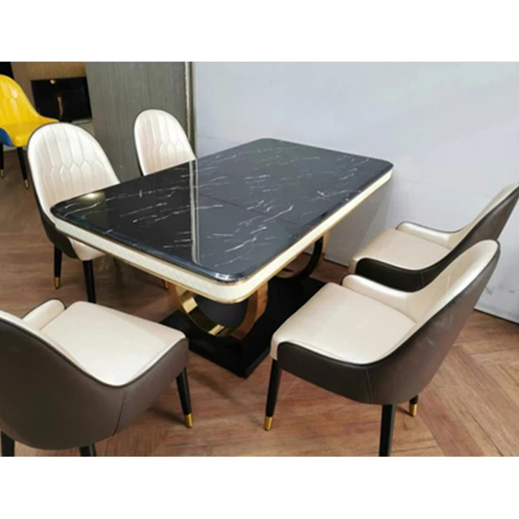 627 factory offer Nordic style antique luxury home furniture marble dining room tables set modern dining room furniture