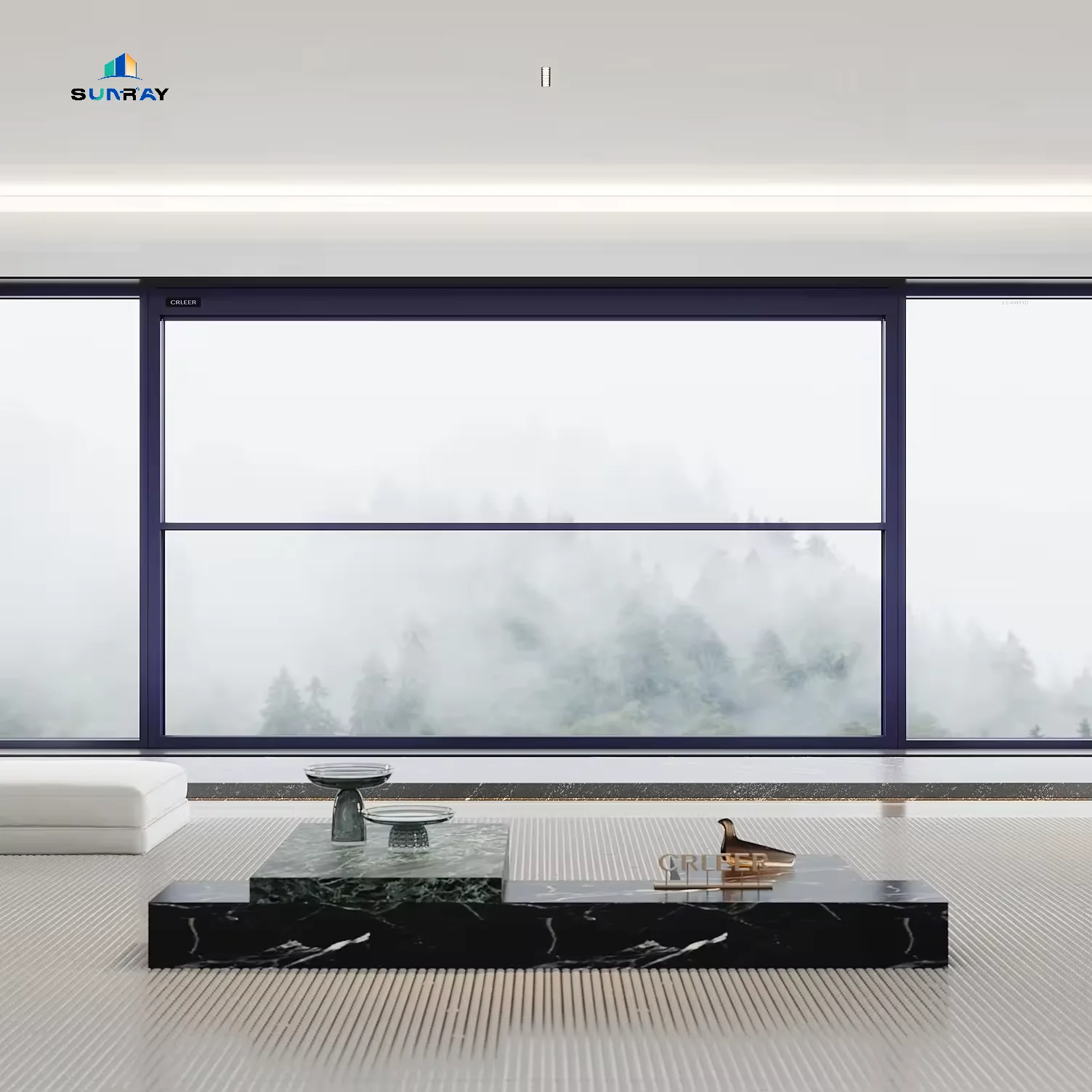 Modern Industrial Design Automatic Export Aluminium balcony windows Smart Open System Folding Louver Large Maisonette Spanish UK