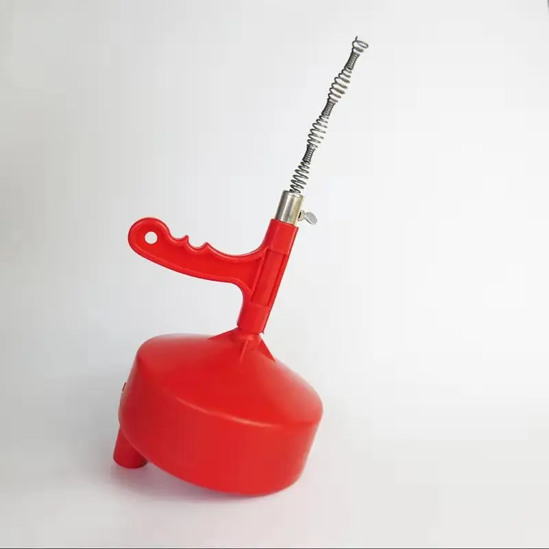 Electric Drain Steel Drum Auger Plumbing Snake Heavy Duty 25-fT Drain Snake Cable With drill