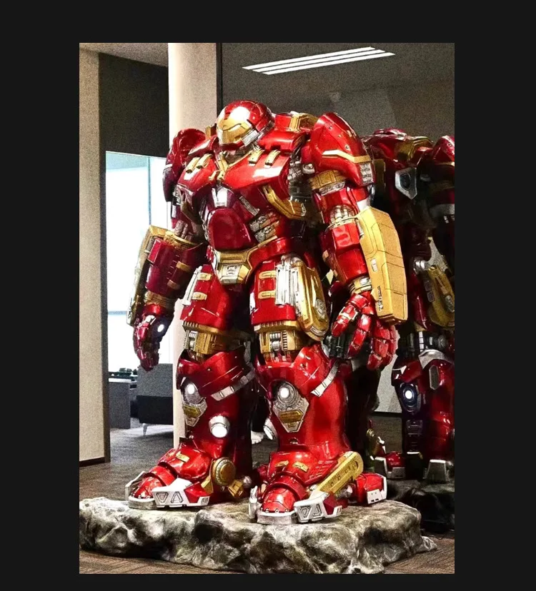 Outdoor Decoration Life Size Custom Marvel Hulkbuster Armor Mark  Resin Statue Collectible Marvel Fiberglass  Statues hot