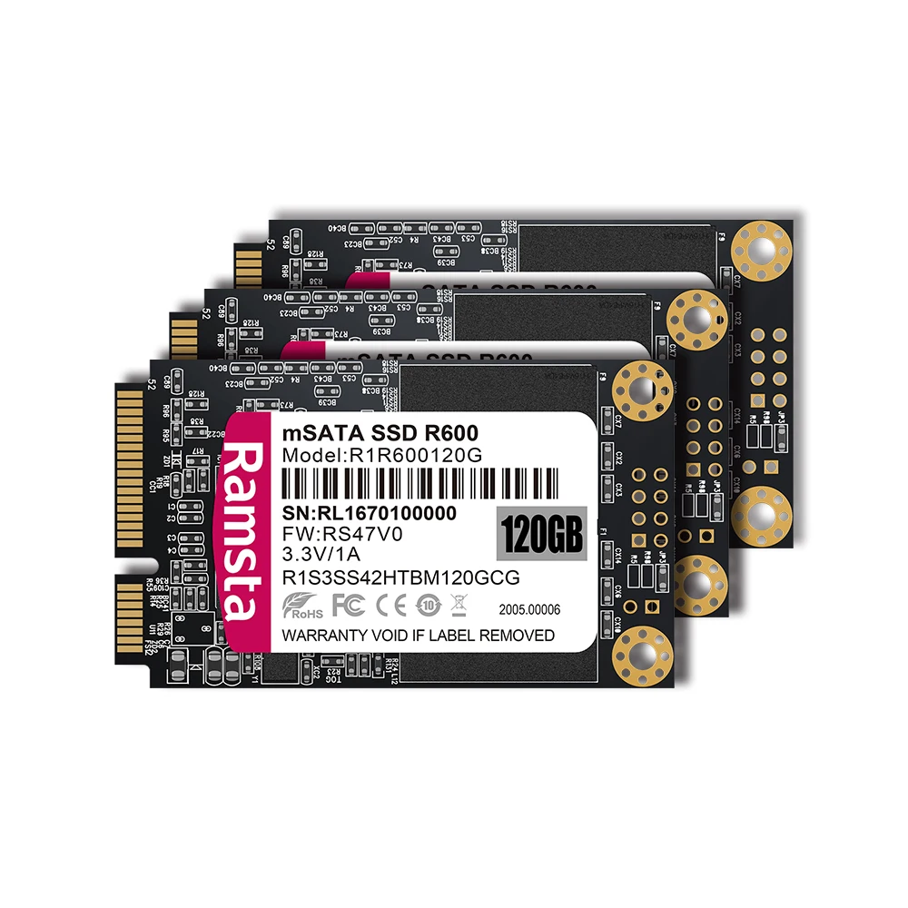 Ramsta Msata SSD 128 ГБ 256 512 1 ТБ Внутренний твердотельный накопитель Mini Sata SSD жесткий диск