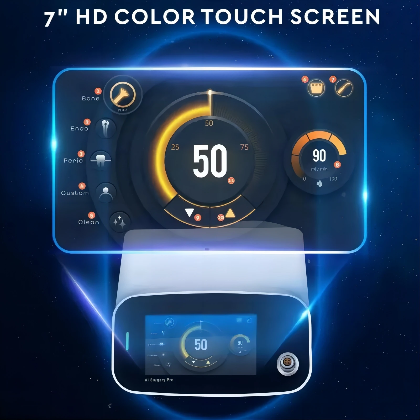 Новое поступление стоматологическое оборудование беспроводной ножной переключатель пьезо-костный резак с 5 функциями для пьезохирургии