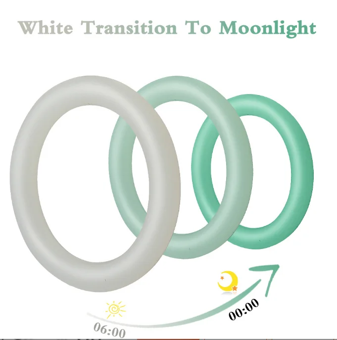 3Pcs Silicone Luminous Cock Ring Sex Toys Delay Ejaculation Testicle Ball Stretcher Erection Glowing In Dark Penis Ring