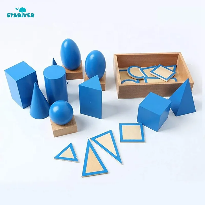 Math Game Mathematical 3d Geometry Stereo Group toddler learning educational toys wooden montessori