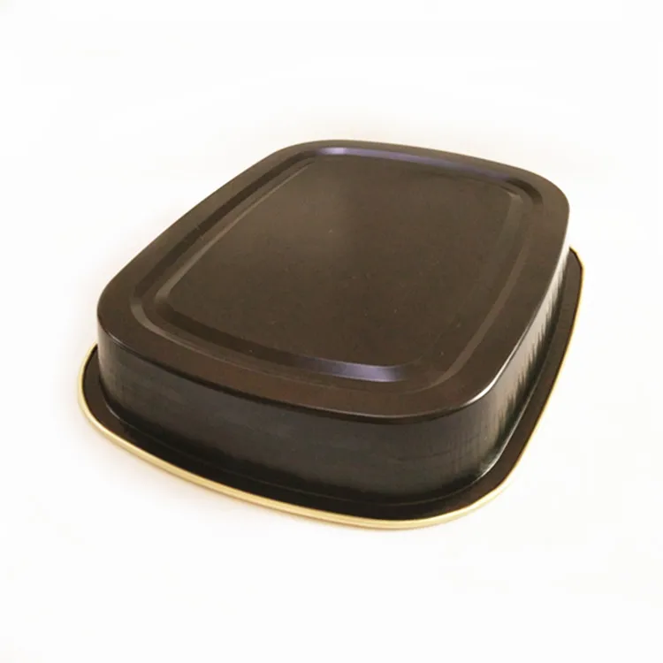 Black gold aluminum tray Microwave Disposable aluminium containers bakeware aluminum foil take-out pan foil containers