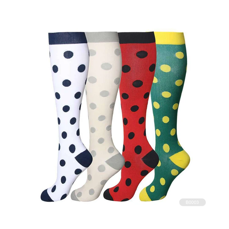 Graduated Medical custom Women Men Compression Socks 20-30mmhg Knee High Fun Stockings for Running Sports Athletic Nurse