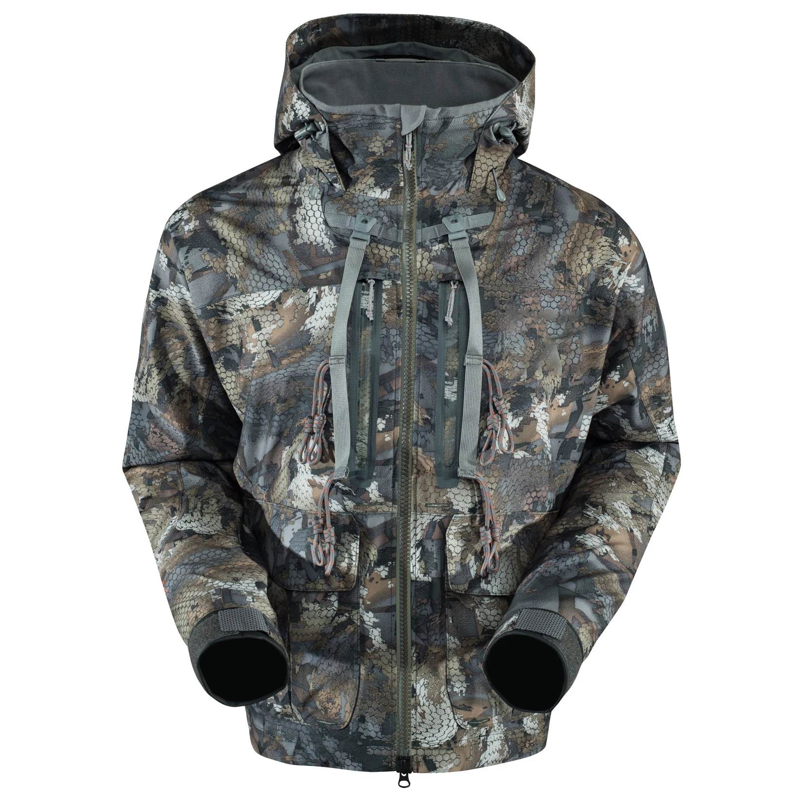 High quality rain waterproof camouflage hunting hooded jacket