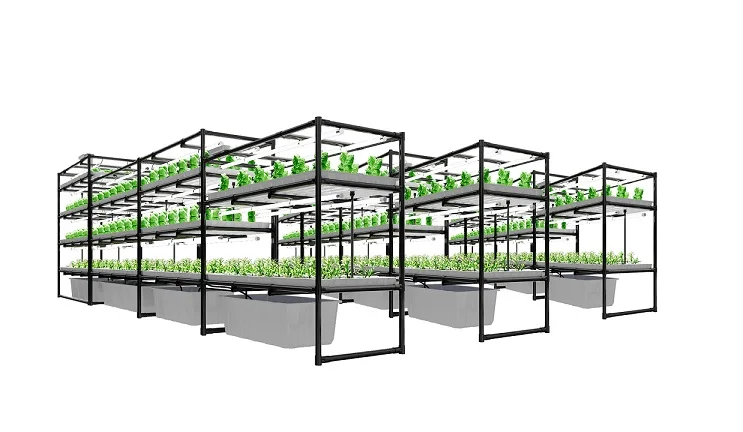  New Selling Plastic Seeding With Drain Stands Flood Table 4X4 4X8 Hydroponic Farming Microgreen Plant Growing
