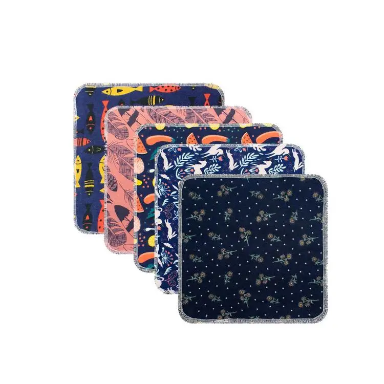 
5PCS Washable Cloth Towels Multi-purpose Reusable Towels 