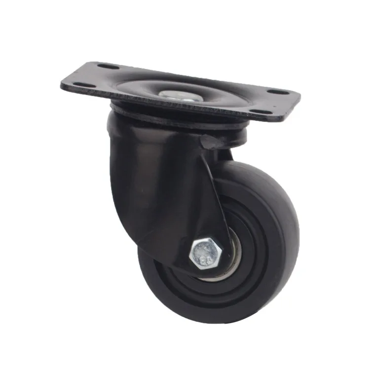 
Top plate load capacity 550LB. 3 inch swivel nylon low profile caster wheel 