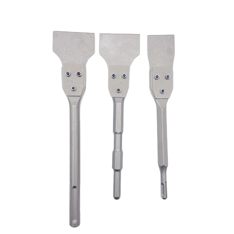 SDS plus  SDS MAX Hex hammer blade  chisel Thinset Removal Chisel Bit Floor Scraper set