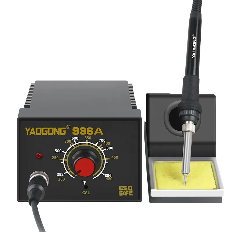 YAOGONG 936A ESD Safe Lead Free 60W Adjustable Temperature Electric Solder Iron Mobile Phone Repair Tools Soldering Station