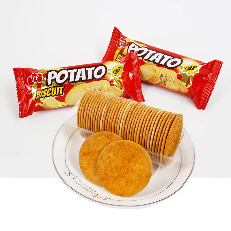 popular snack 100g potato crispy salty cracker potato chips delicious snacks crisp fritter crispy potato cracker biscuits