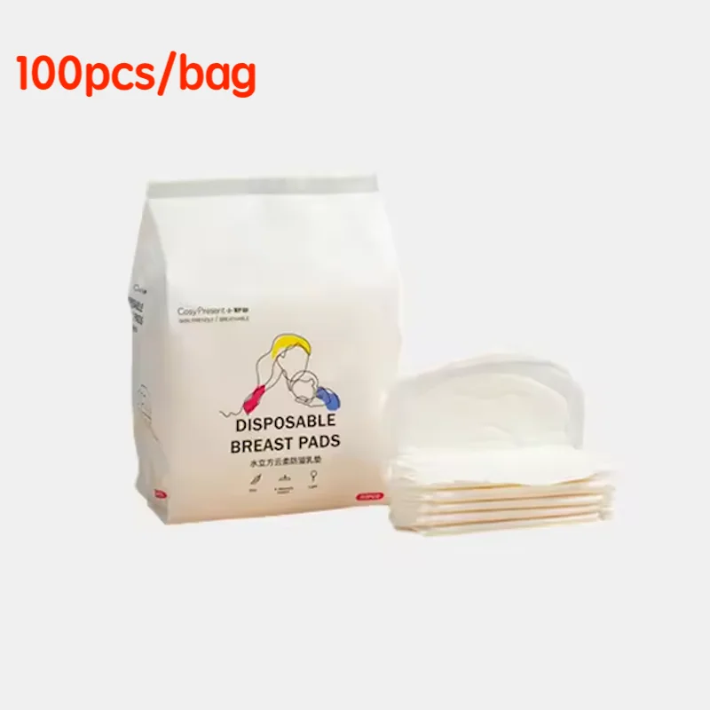 100pcs per Bag Disposable Breastfeeding Pads Super soft Non-woven Breast care Breathable Ultra thin Nursing Breast Feeding Pad
