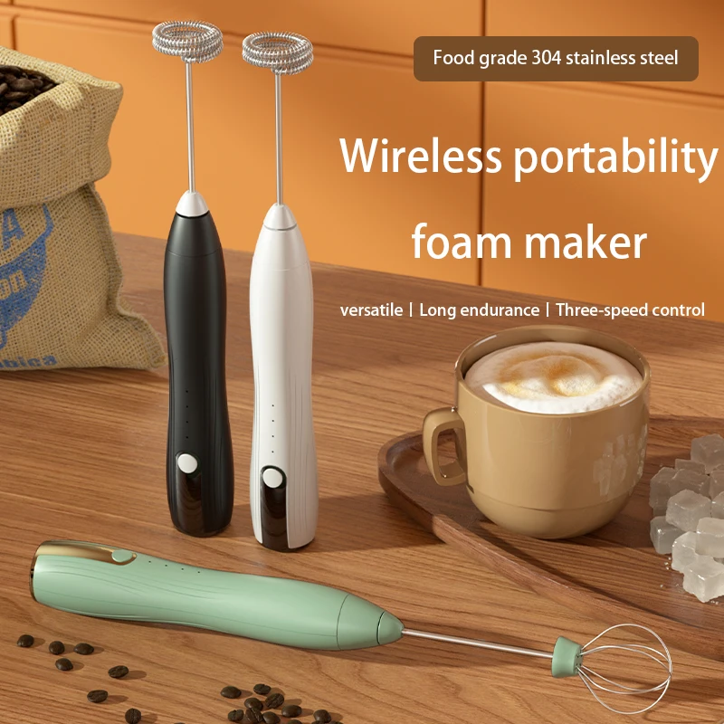 Milk Foam Maker Coffee Foam Maker Home Electric Milk Foam Maker Mixer Handheld Whisk Beater Wireless Beater