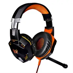 Wholesale China factory price G2000 Noise Cancelling Gaming Headphones with Mic Led Light Over Ear Wired Headset For PC Game