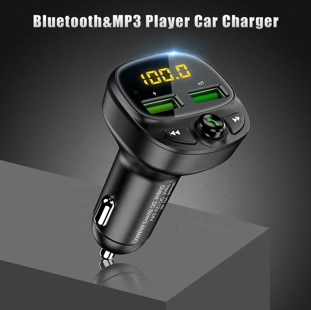 Fast Charging  Dual USB Port  Fm Transmitter  Wireless  car cigarette  lighter charger for phone charger Adapter in the car