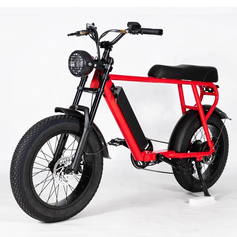 EU/US Wholesale Powerful Cafe Racer EBike 48V 750W Chopper Style Electric bicycle fat tire mid drive from China