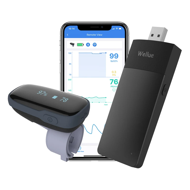 Wellue Oxylink дистанционный умный Oxy измеритель пульсирующий оксимет Пальчиковый r перезаряжаемый прибор для контроля апноэ сна кислородный