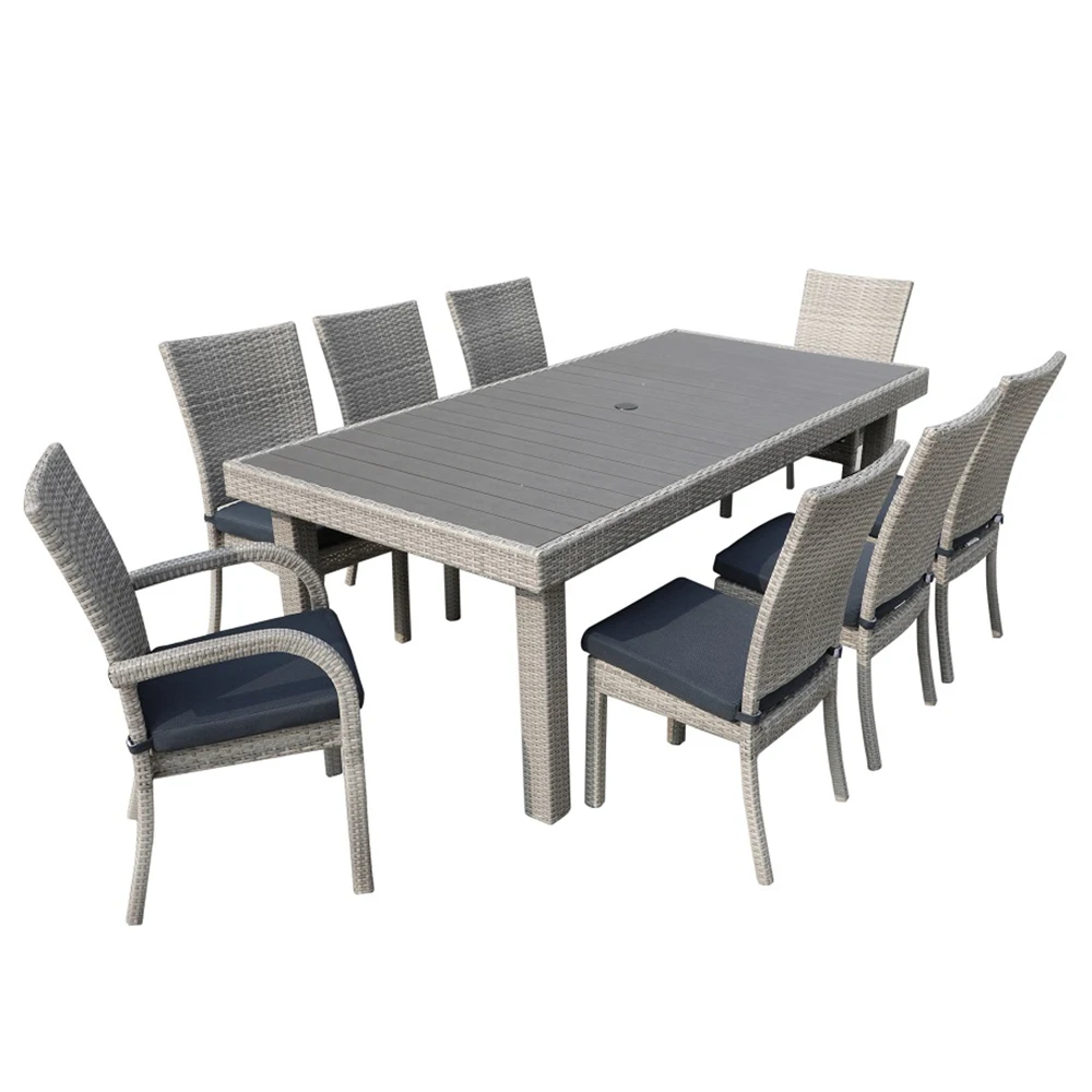 Small order quick shipping designs Garden Patio Furniture Dining Room Table And Chairs Aluminum Outdoor Table And Chairs Set