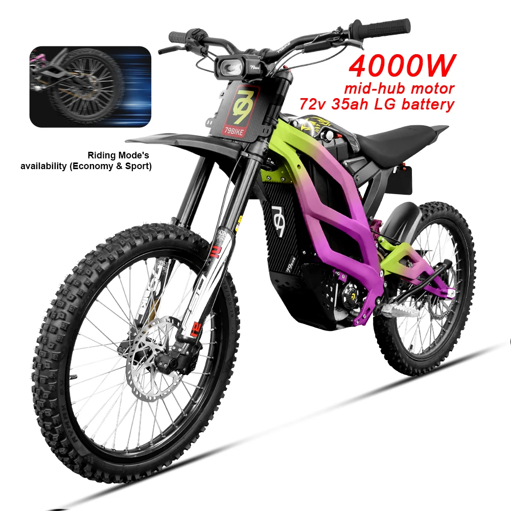 Электрический мотоцикл-эндуро 8000 Вт 50 м 100 км 80 км/ч