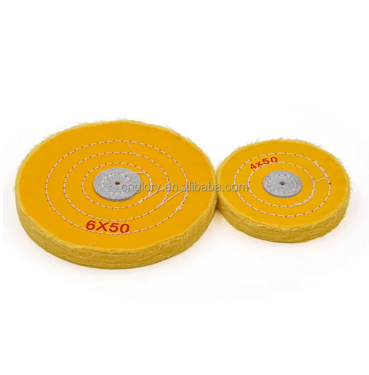 GLORY abrasive yellow leather muslin cotton cloth buffing wheel for polishing jewelry