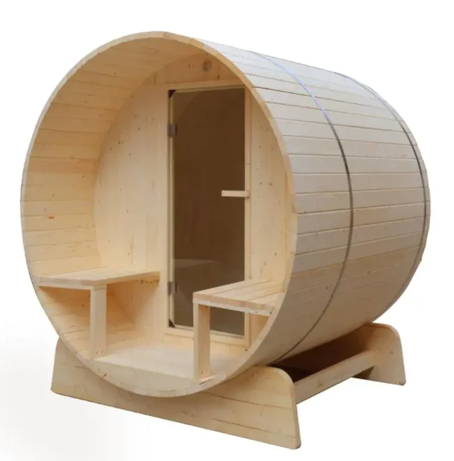 2022 New design barrel sauna room 5-Person Finland Pine outdoor sauna Electric Heater Sauna