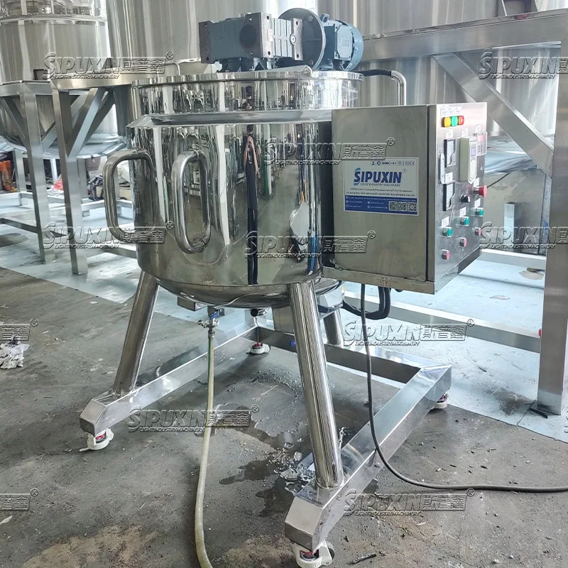 300L Electric heating liquid detergent homogenizing mixer machine soap making machine with weighting system