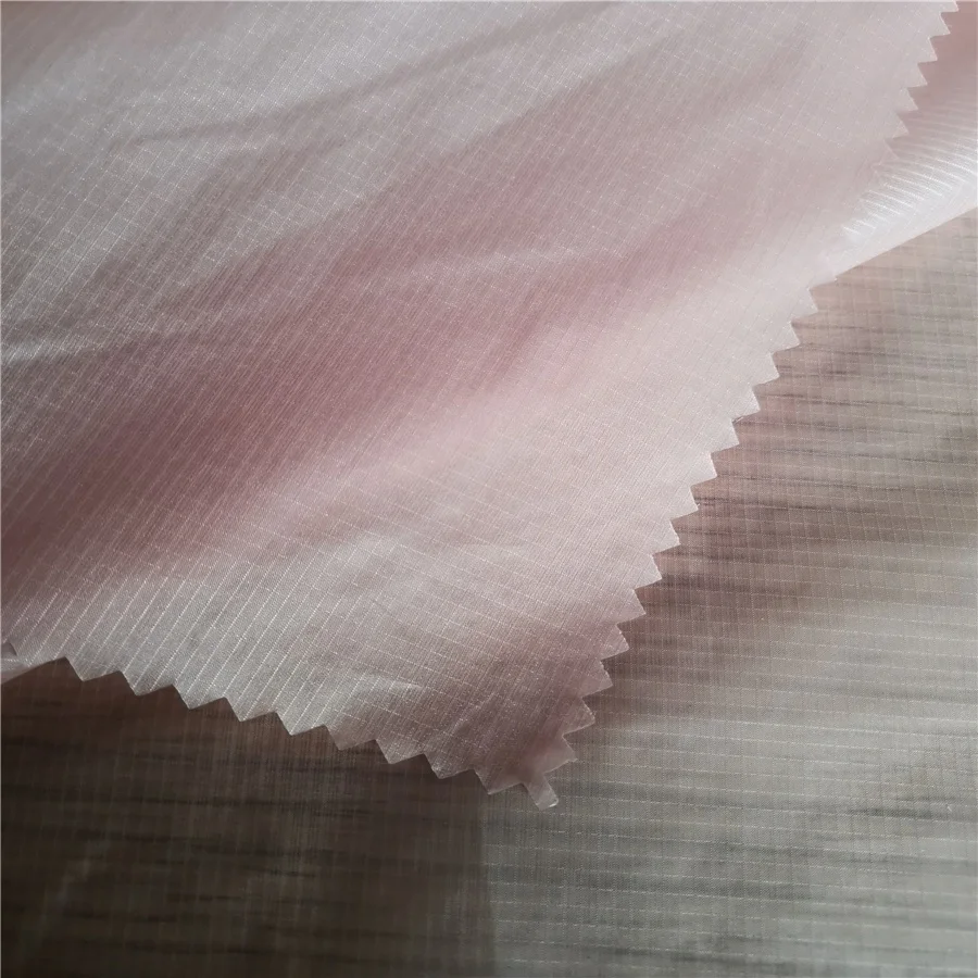 15d 0.15mm ripstop nylon waterproof pu silicone coated fabric for tents