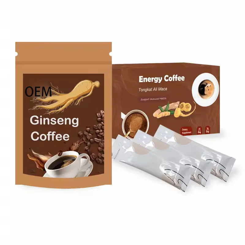 Factory Direct Coffee Man Power Quality Ginseng Root Extract Powder Ginseng Coffee Powder For Man