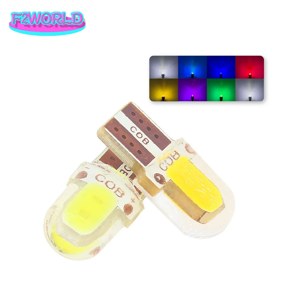 Led Reading Bulb Auto 194 168 T10 COB 2SMD Wedge Clearance Lamp silicone Strobe Flash W5W LED