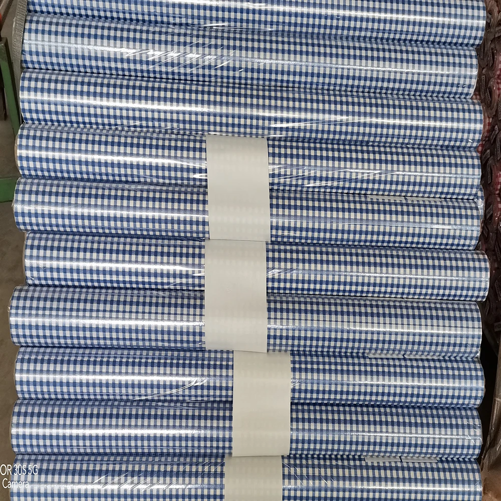 PP TNT Spunbond China Factory Bulk cheap luxury waterproof PVC rectangle polyester non woven backed table cloth roll