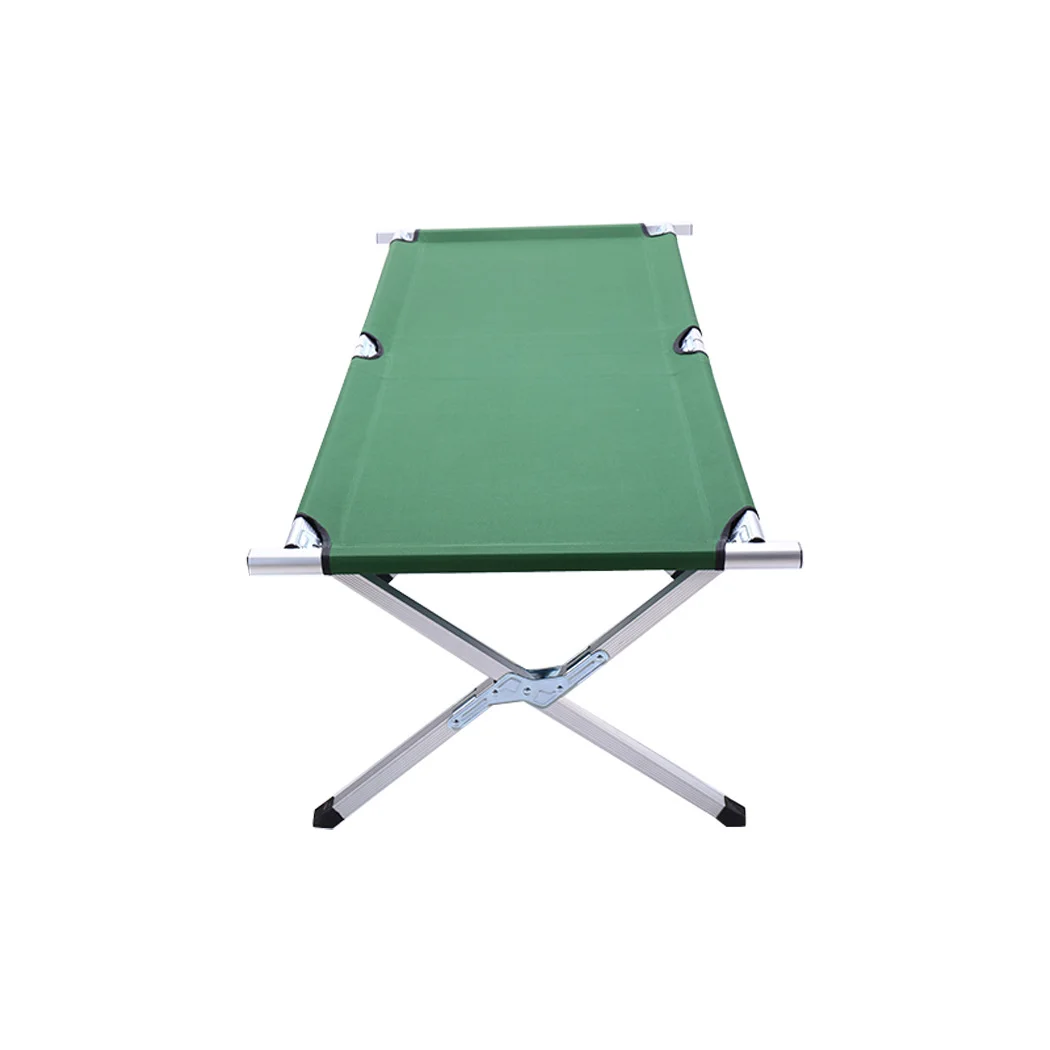 Aitop Customized Outdoor Ultralight Foldable Height Adjustable Aluminum Mech Camping Cot Bed Leisure Comfortable Folding Cot