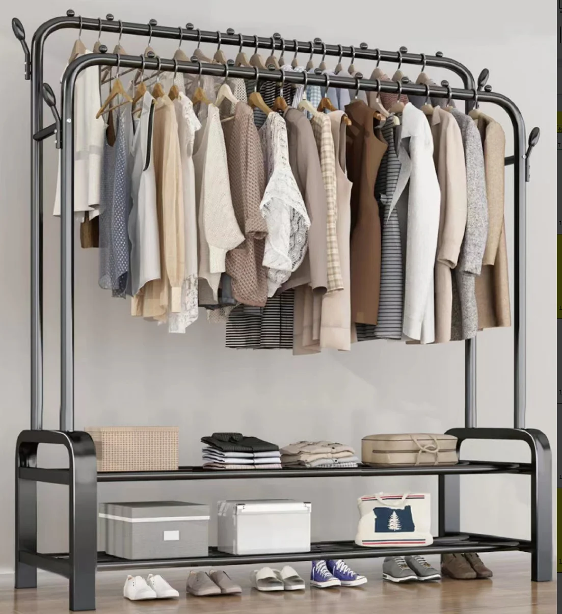 Removable clothes dryer Storage space Clothes dryer Bedroom Home clothes dryer with side hooks