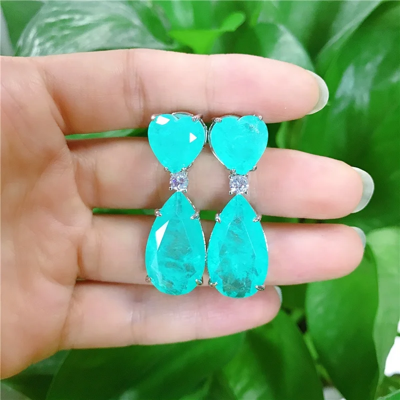Brazil Fashion Simple Fusion Jewelry Colorful Brazil Stone Dan Semi Joyeria Statement Earrings Women