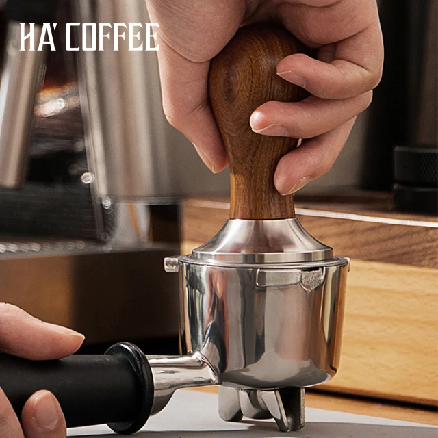 Hot Sale Rosewood Barista Tamper Tools 51mm 54mm 58mm Espresso Stainless Steel Coffee Tamper with Rosewood Handle