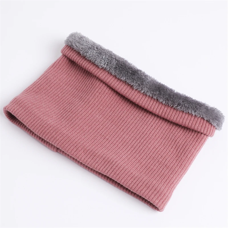 Cheap Price Unisex Winter Hiking Cycling Scarf With Faux Fur Knit Neck Warmer Soft Thick Circle Loop Scarves