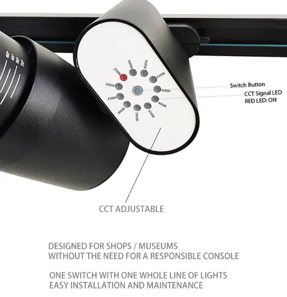 Focus lamp 10w 20w 30w 10-60 degree zoomable adjustable COB led track spot light