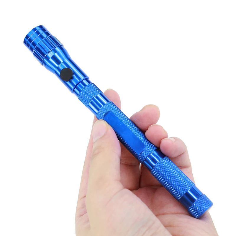Gift Aluminum Alloy LED torch with magnet Mini Flexible Telescopic Flashlight