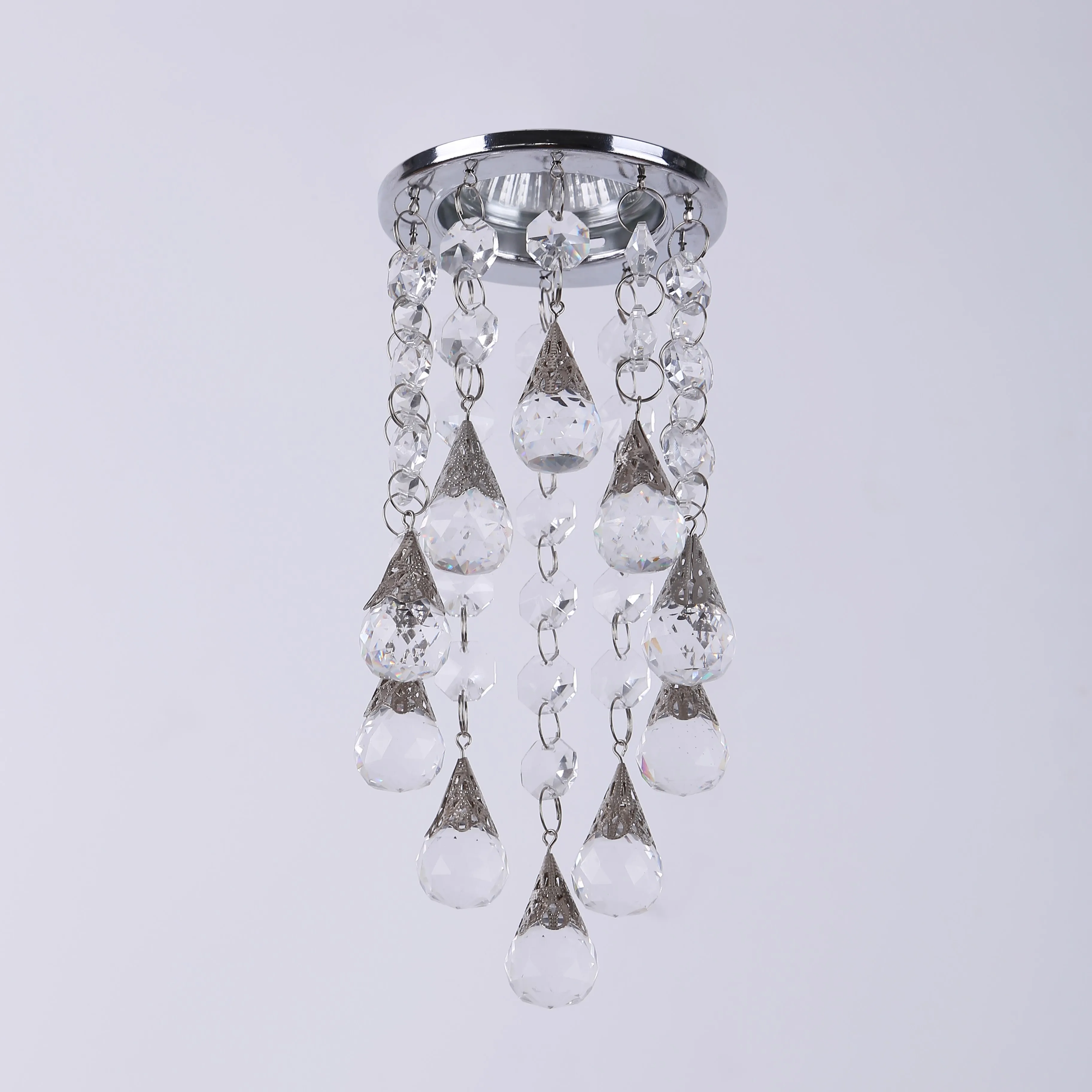 Mini crystal ceiling lights beads connected lamp GU10/MR16 recessed spot light