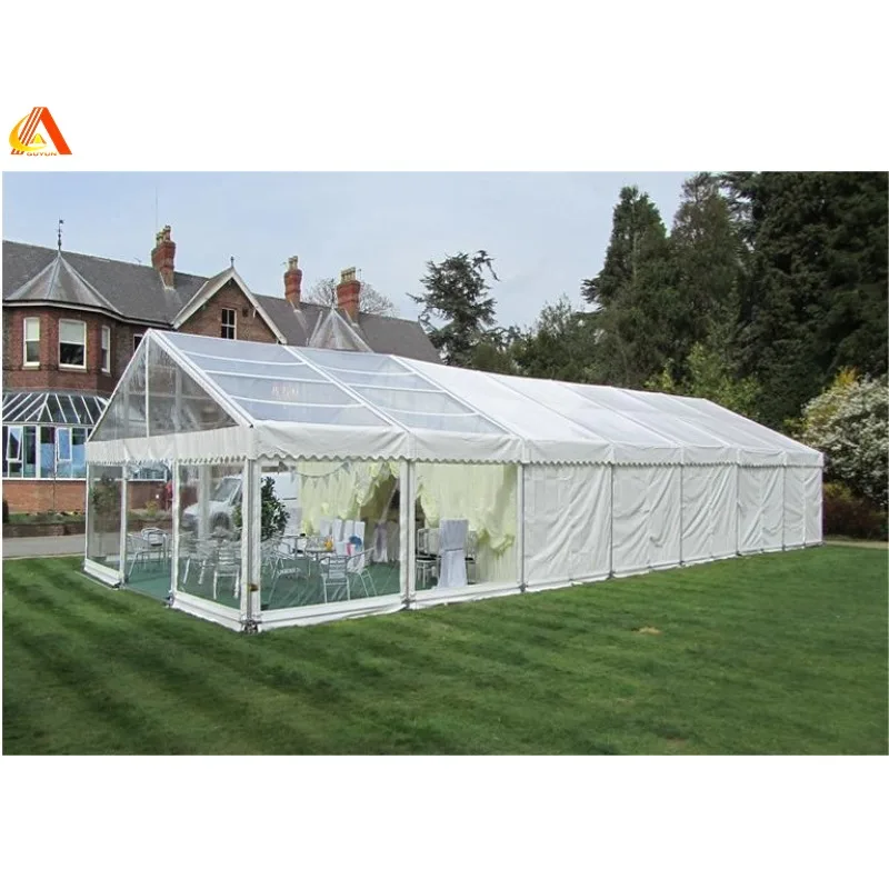 Factory Price Clear Tent 10x20 15x20 15x30 20x30m Transparent Marquee Tent Church Wedding Reception Events Frame Tent