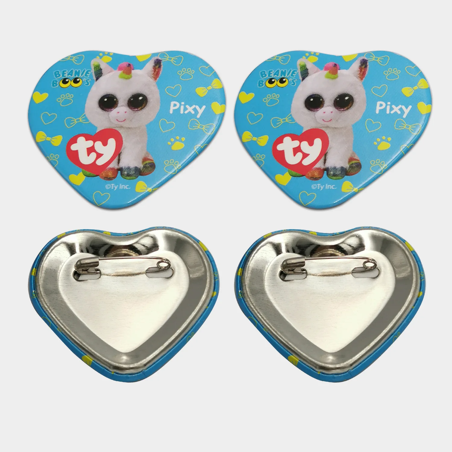 Round Pin Badge Button Badge Tin Material Blank 44mm Metal Printed Mesh Tinplate Star Shape Button Badges