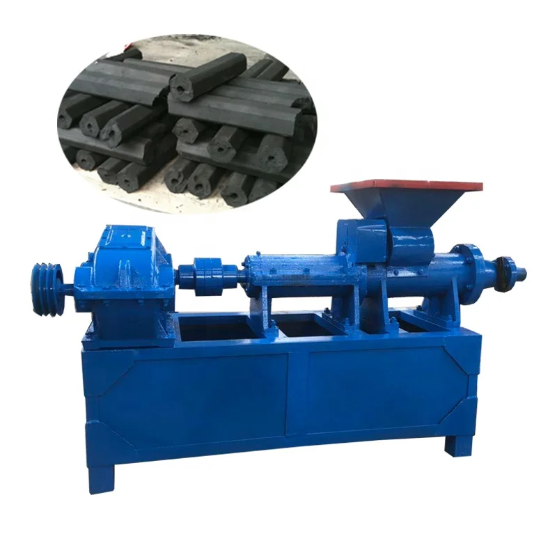 Charcoal Briquette Extruder Compressed Coal Bar Extruding Making Machine