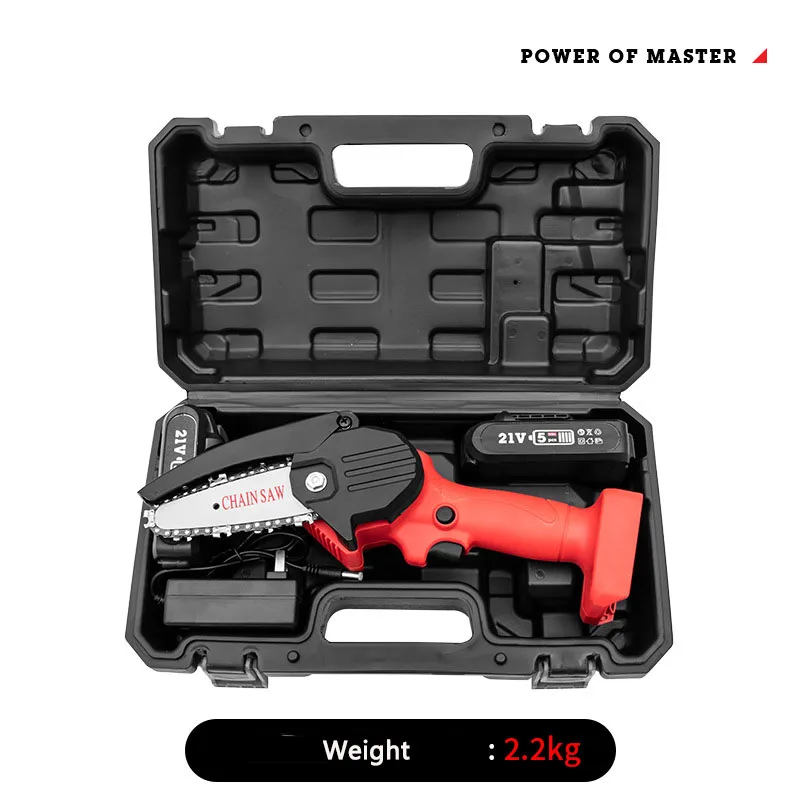 Перезаряжаемая Беспроводная мини-Электрическая цепная пила деревообрабатывающая электрическая для одной руки садовая лесопила литиевая